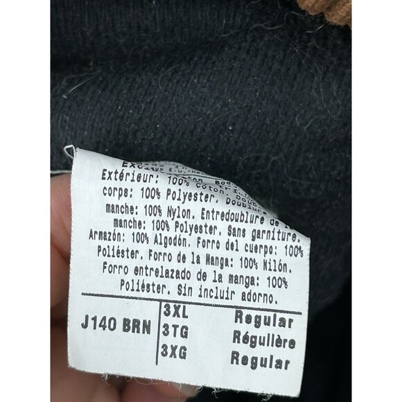 VTG Carhartt Jacket Men 3XL Hooded Full Zip Workwear J140 BRN Quilted Lined USA - Picture 8 of 16